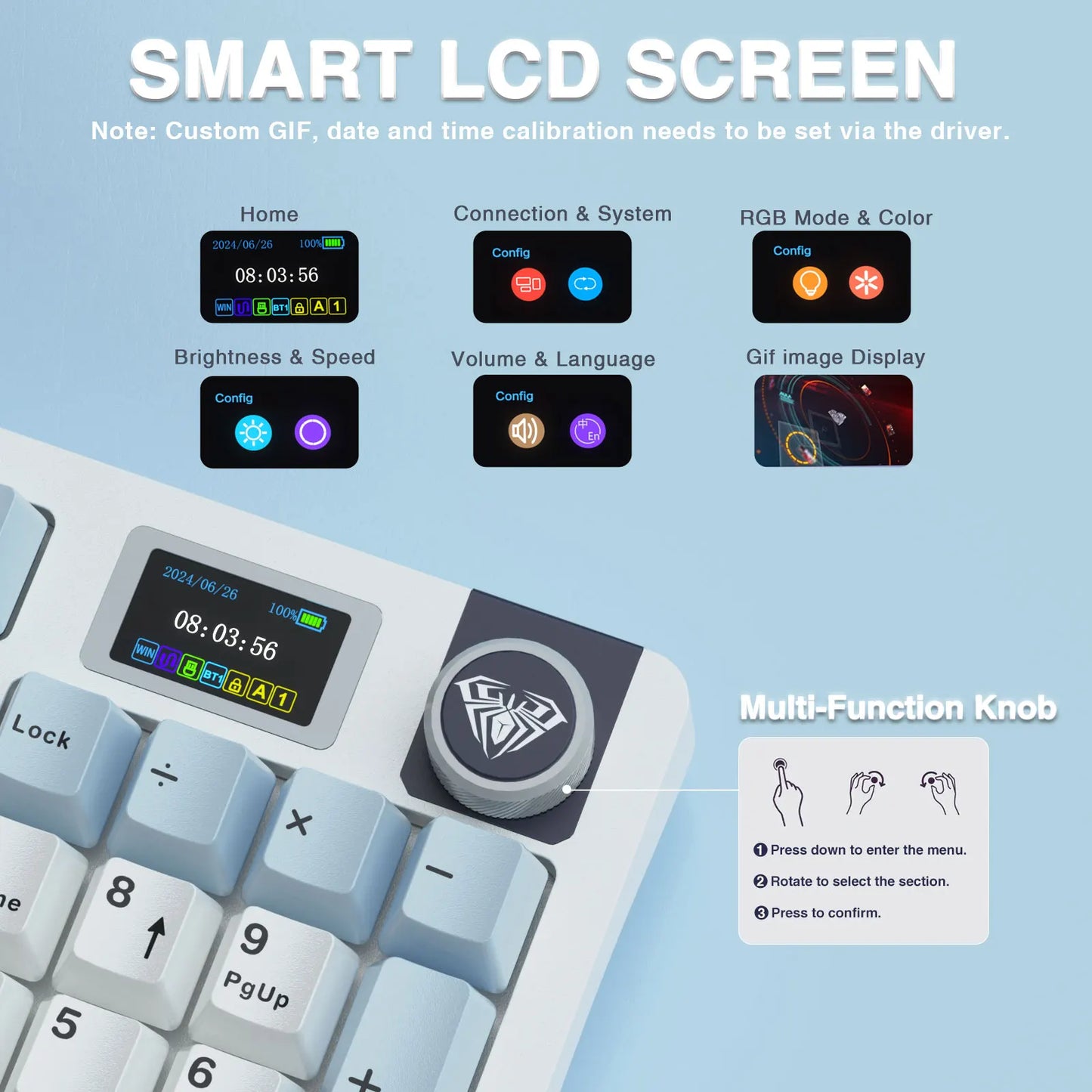 Wireless Mechanical Keyboard Gasket Hot-swap Gaming Keyboard