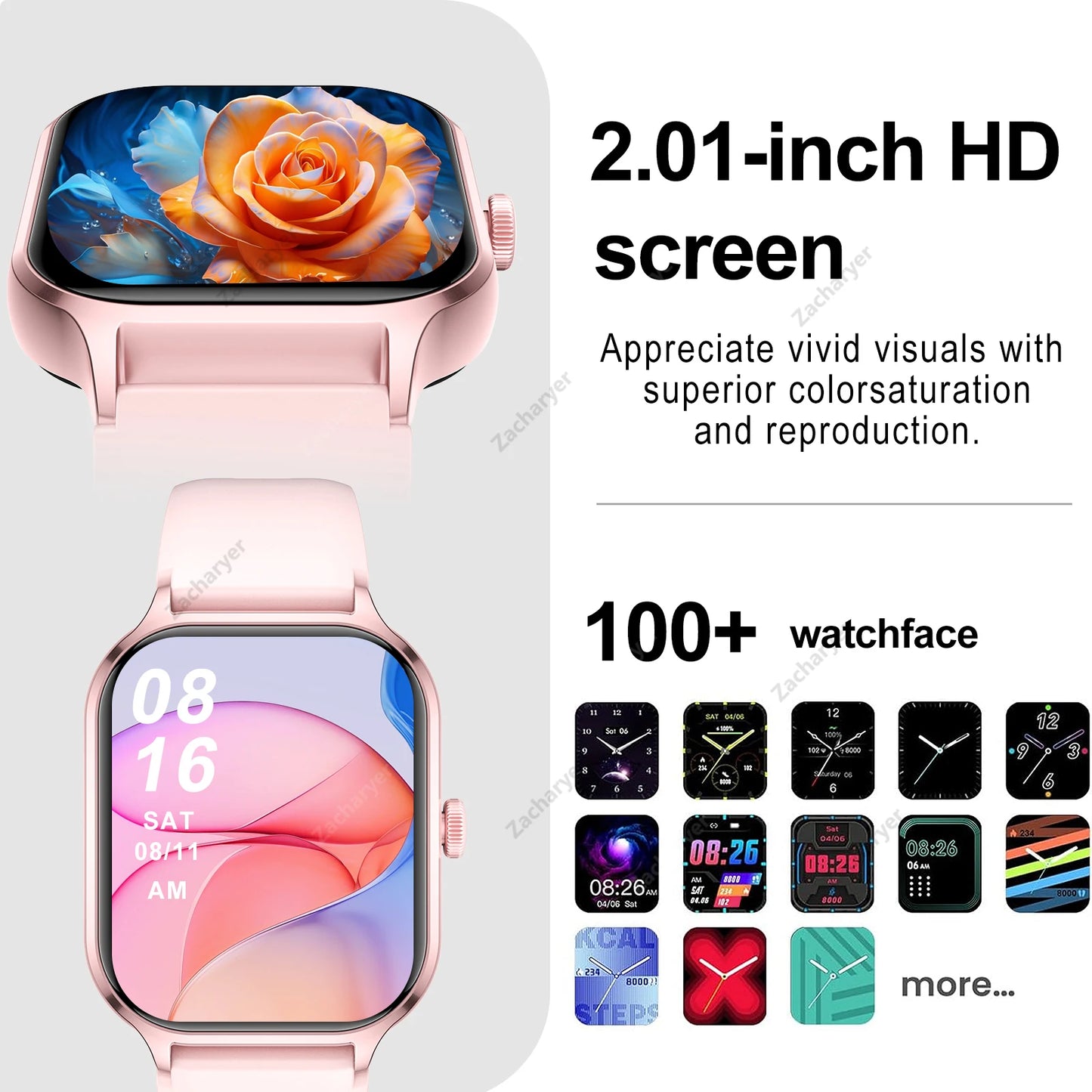 Smart watch full touch screen, sports watch, can answer and make calls,