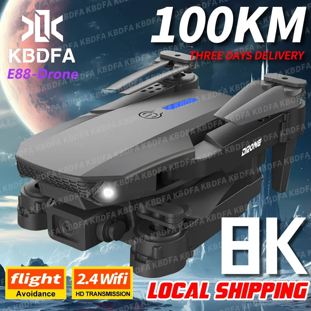 ro WIFI FPV Drone Wide Angle HD 4K Camera Height Hold RC Foldable