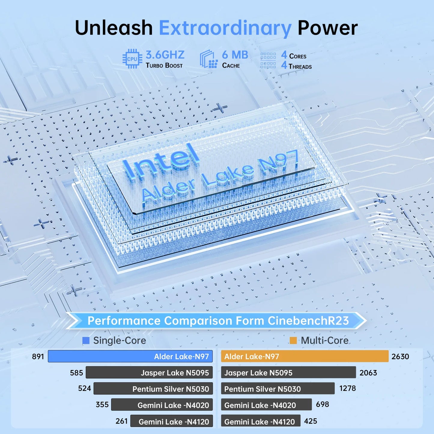 17.3inch Laptop with High Performance Quad Core-Computer