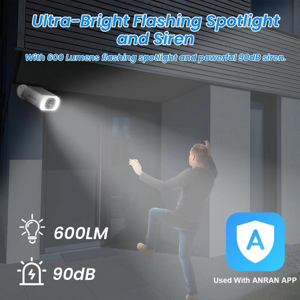 2/3/4 PCS Outdoor Wireless WIFI Camera 2.4G 3MP Battery Solar Security Camera