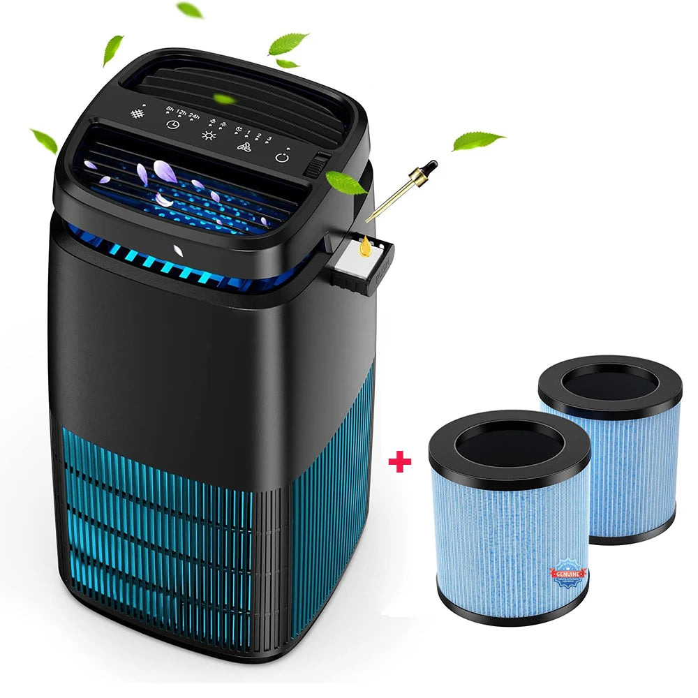 Air Purifier 1250ft² H13 True HEPA Filter Essential Oil Fragrance Sleep Timer