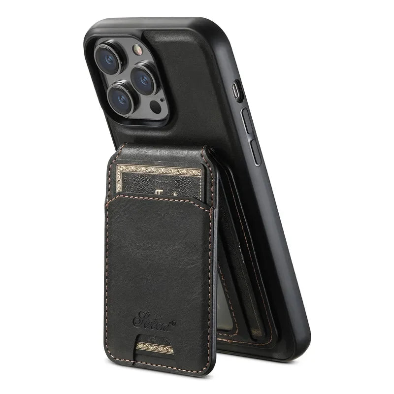 Magsafe Magnetic 2 In 1Wallet Leather Case For iPhone Cover