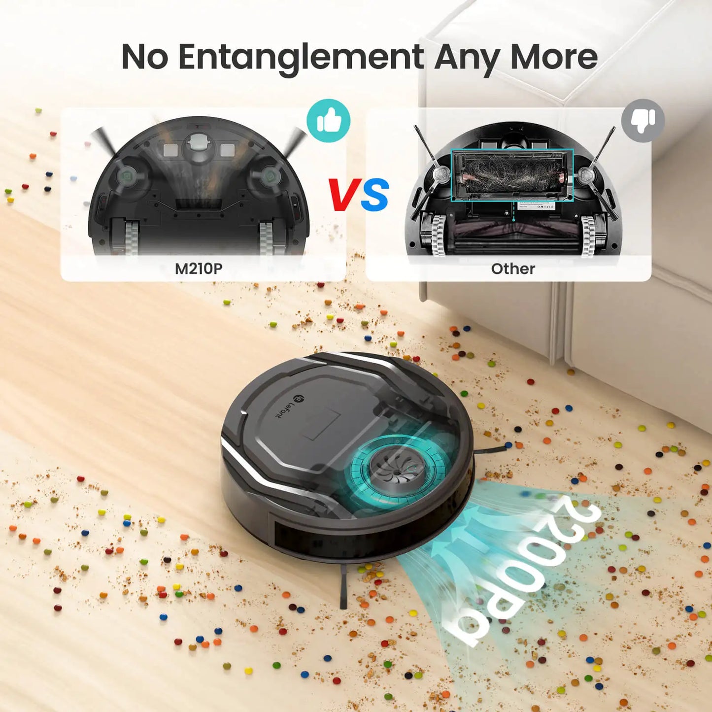 M210Pro Robot Vacuum Cleaner Suck and Sweep 2-in-1
