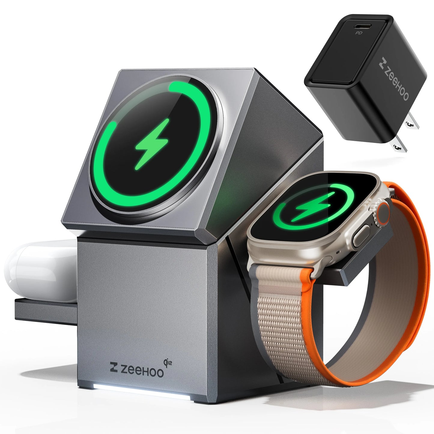 3-in-1 Rotatable Magnetic Wireless Charger Stand for iPhone 16 15 14 13 12