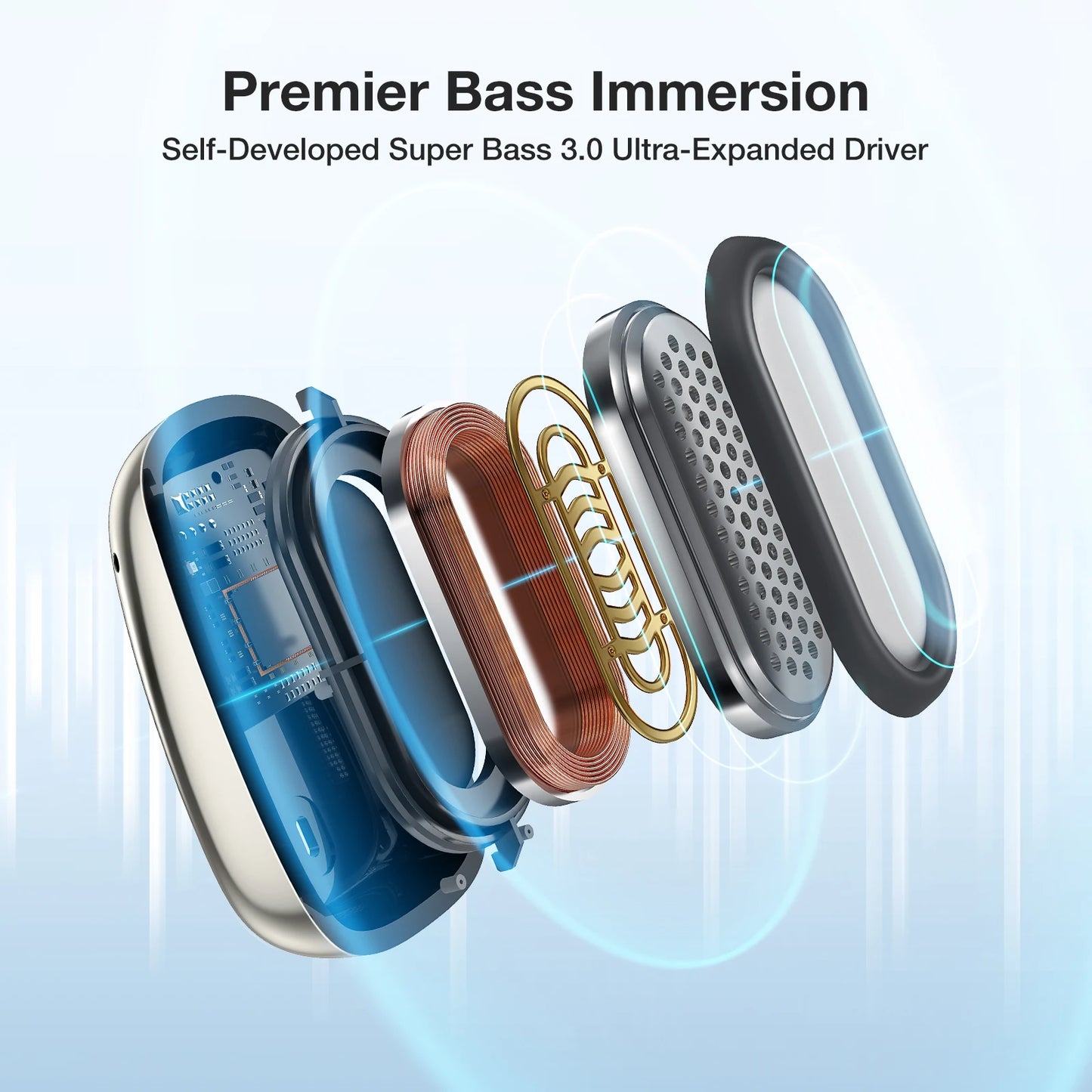Mini Open Ear Headphone Wireless Earphone bluetooth 5.4 Light Comfortable Ear Hooks
