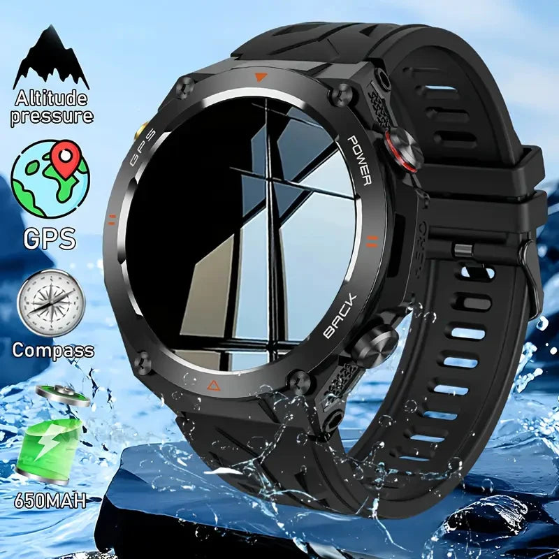Built-in GPS Women's Smart Watch Bluetooth Call 1ATM Waterpro Military Sports