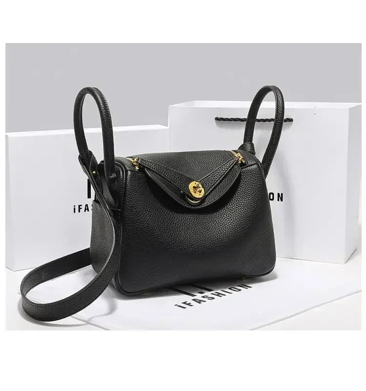 Genuine Leather Lady Lindi Bag Large Shoulder Bag for Women Cute Ladies