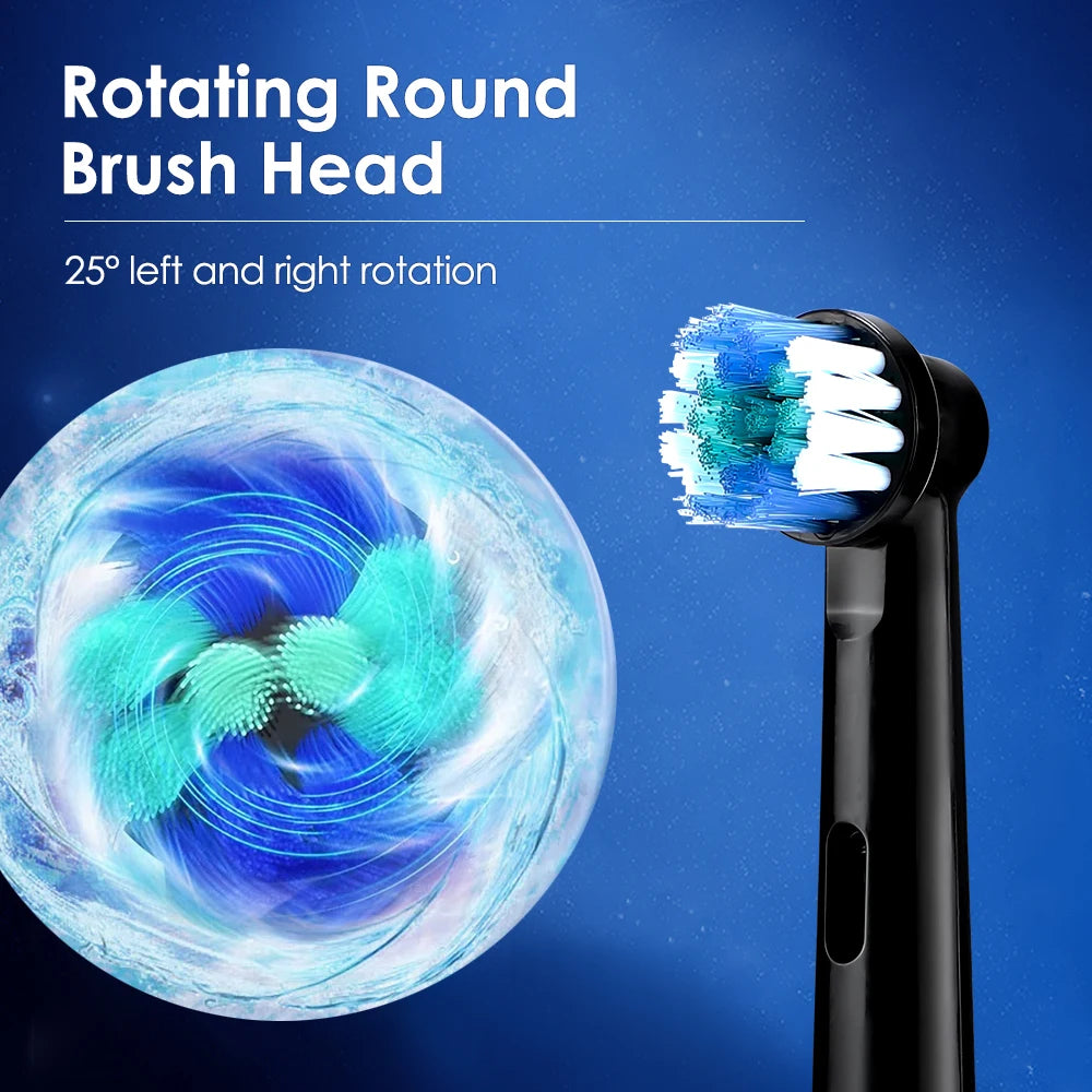 Smart Rotating Timing Electric Toothbrush, Rechargeable Rotary Toothbrush
