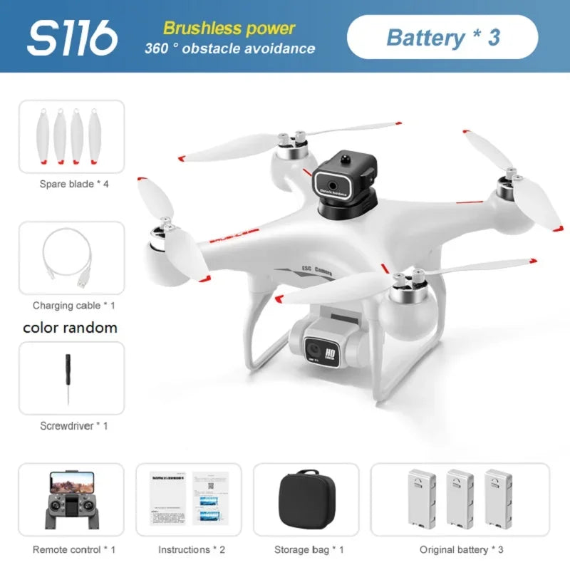 MAX Drone Professional with 3 Batteries 8K Dual Camera Optical Flow