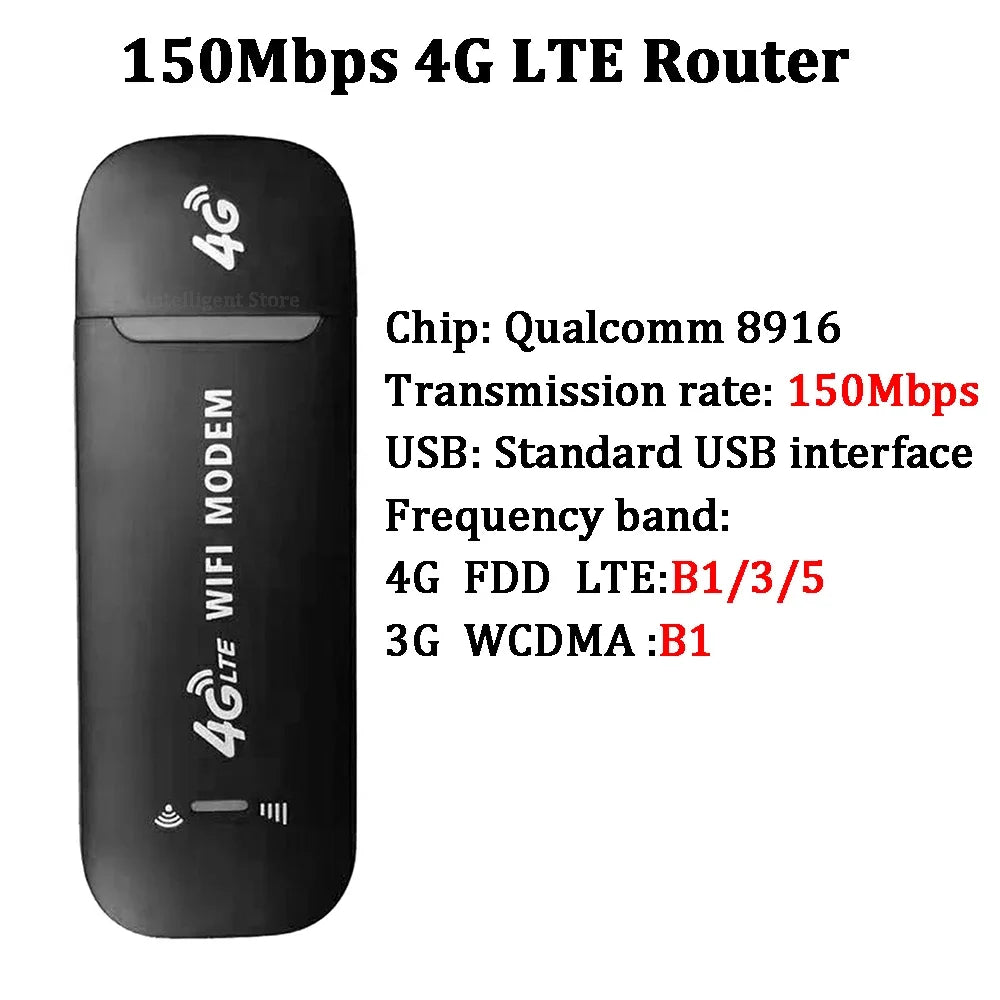 4G LTE Router 150Mbps Portable WiFi Repeater Wireless Router