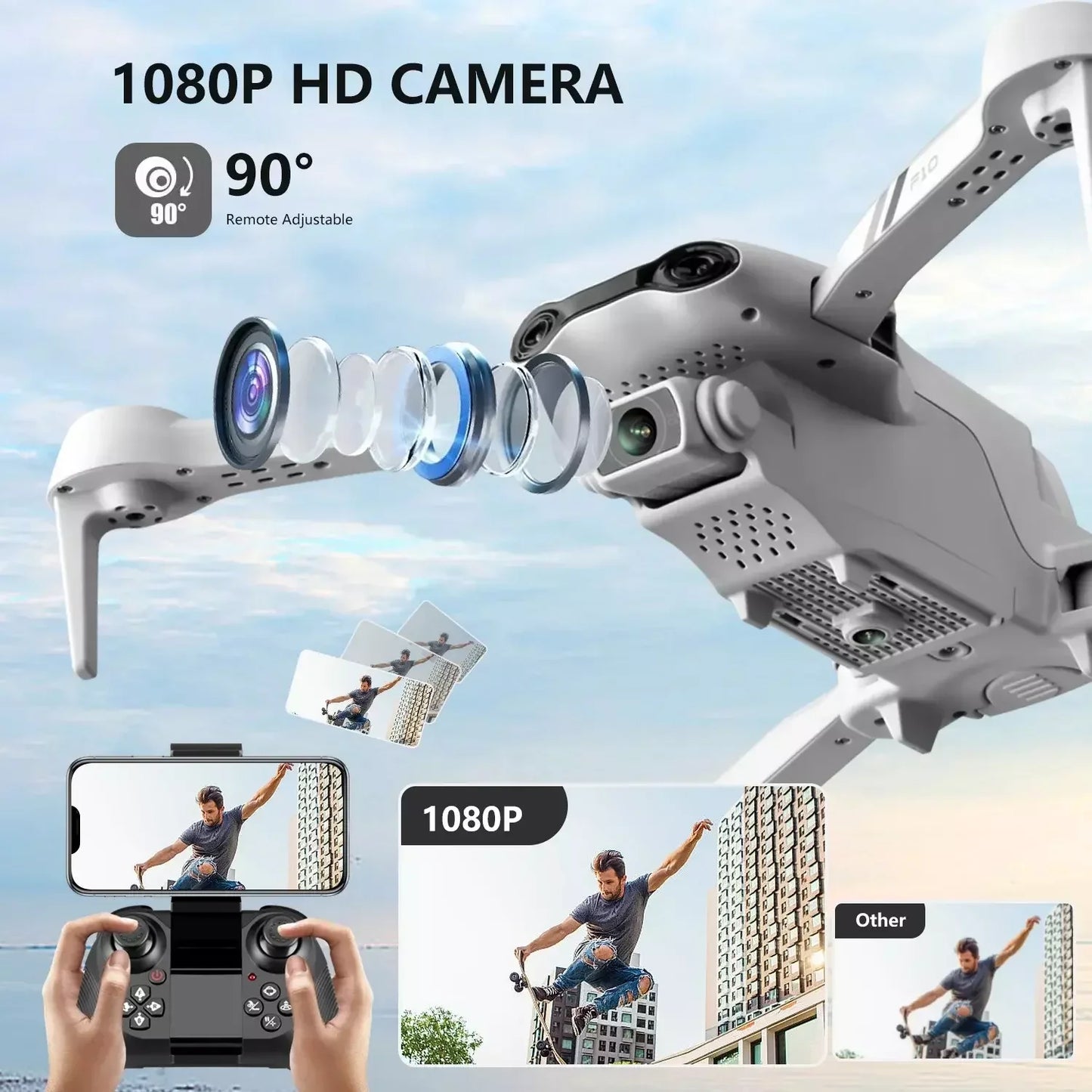 4DRC F3 Drone GPS Professional HD Aerial Photography Dual Camera WIFI FPV Toys Gift WIFI FPV 1080