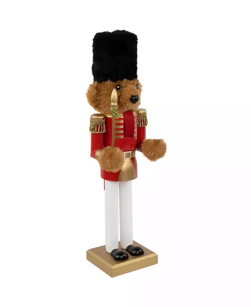 Northlight | 14" Plush Teddy Bear Soldier Christmas Nutcracker