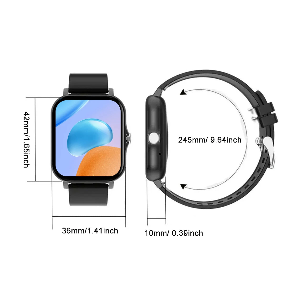 Outdoor sports smartwatch, wireless calling, information reminder, men's and women's