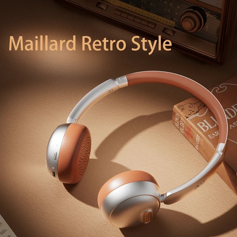 Bluetooth Headphone -45dB BT-5.4 INS Retro Style Headsets 70H Playtime