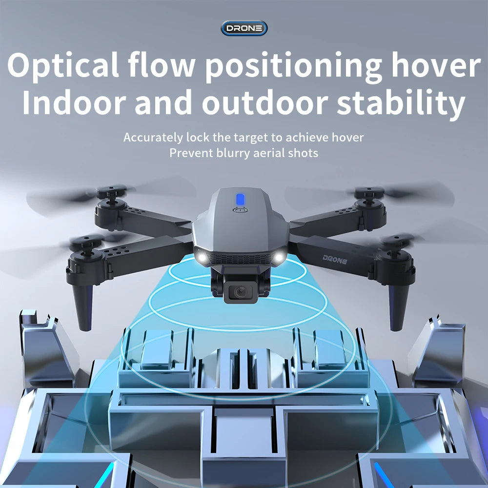 ro WIFI FPV Drone Wide Angle HD 4K Camera Height Hold RC Foldable
