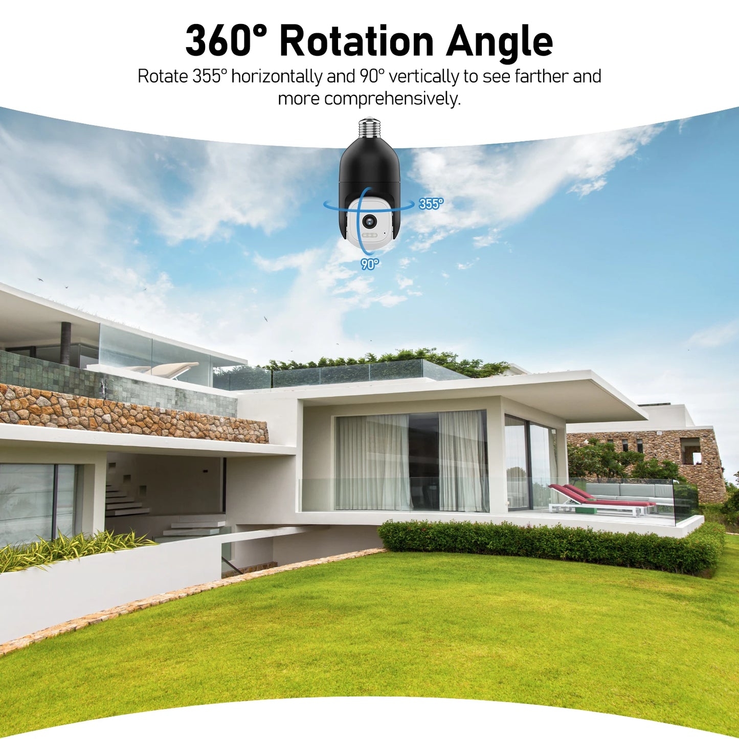 Light Bulb Camera WIFI Outdoor Security Camera 360° suveillance Camera