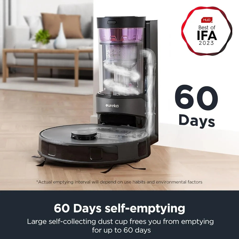 HOME Robot Vacuum with Bagless Self Emptying Station, 2 in 1 Robotic Vacuum and Mop Combo,