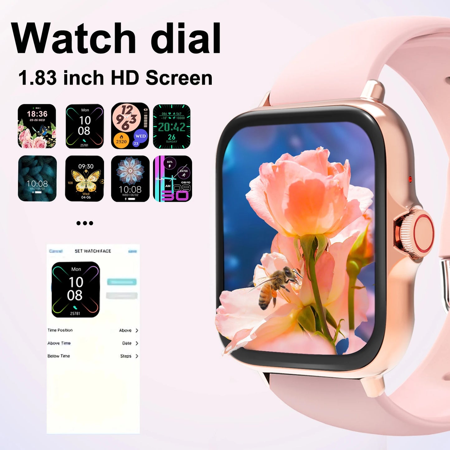 Sports Watches Smartwatch Bluetooth Call Touch Dial for Android