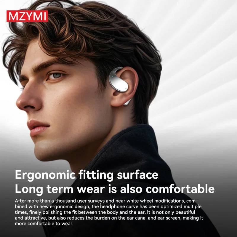 AI Translation Wireless Earphone TWS Ear Hook Sport Running Bluetooth Headset