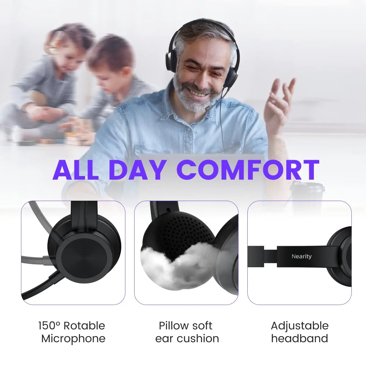 Clearance Sale Wired Over-Ear Headphones with Microphone,