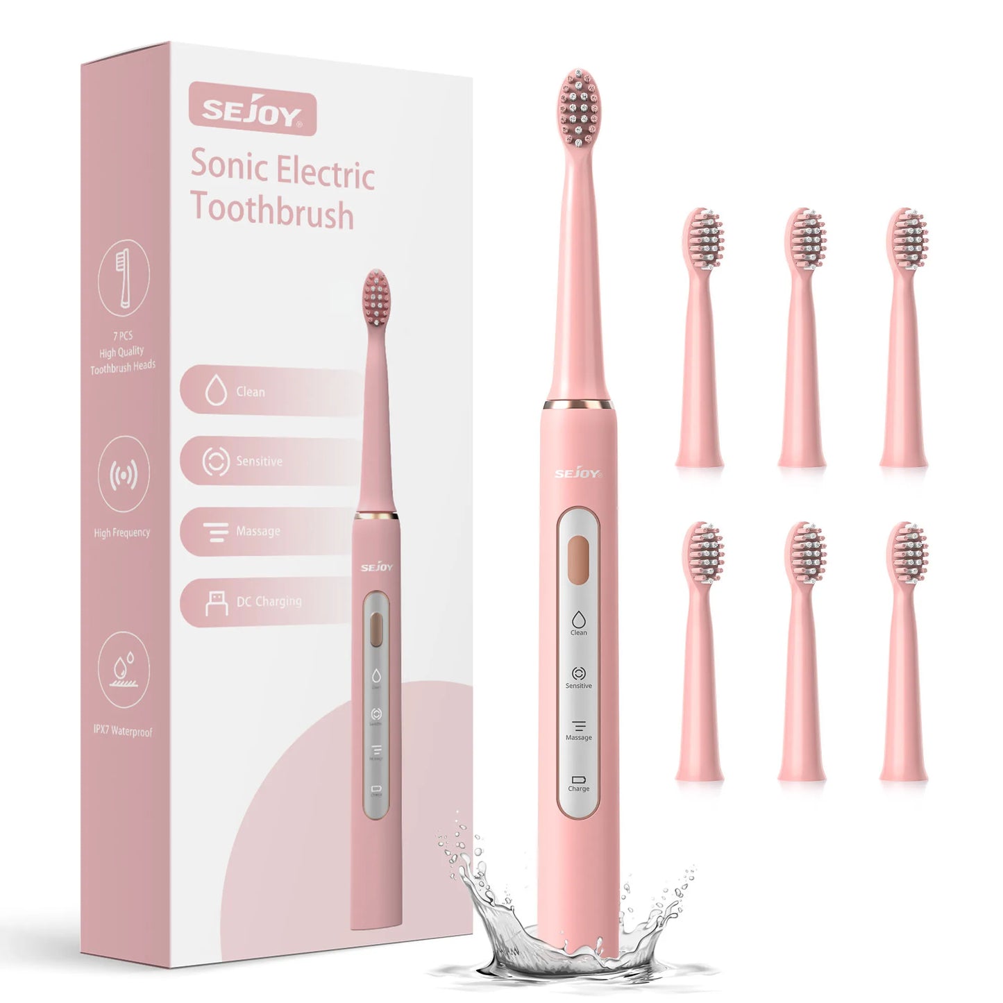 Electric Sonic Toothbrush 3 modes Clean USB Rechargeable