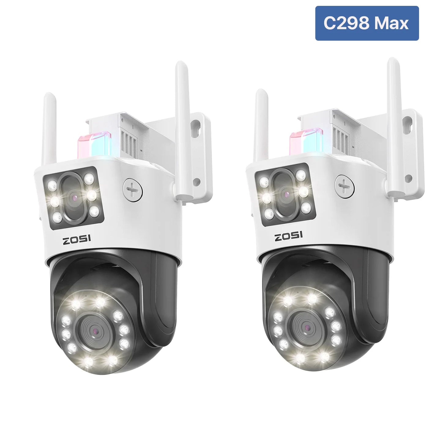 C298 Max 4K 8MP Dual-Lens(2x4MP) Wired WiFi PTZ Security Camera Outdoor