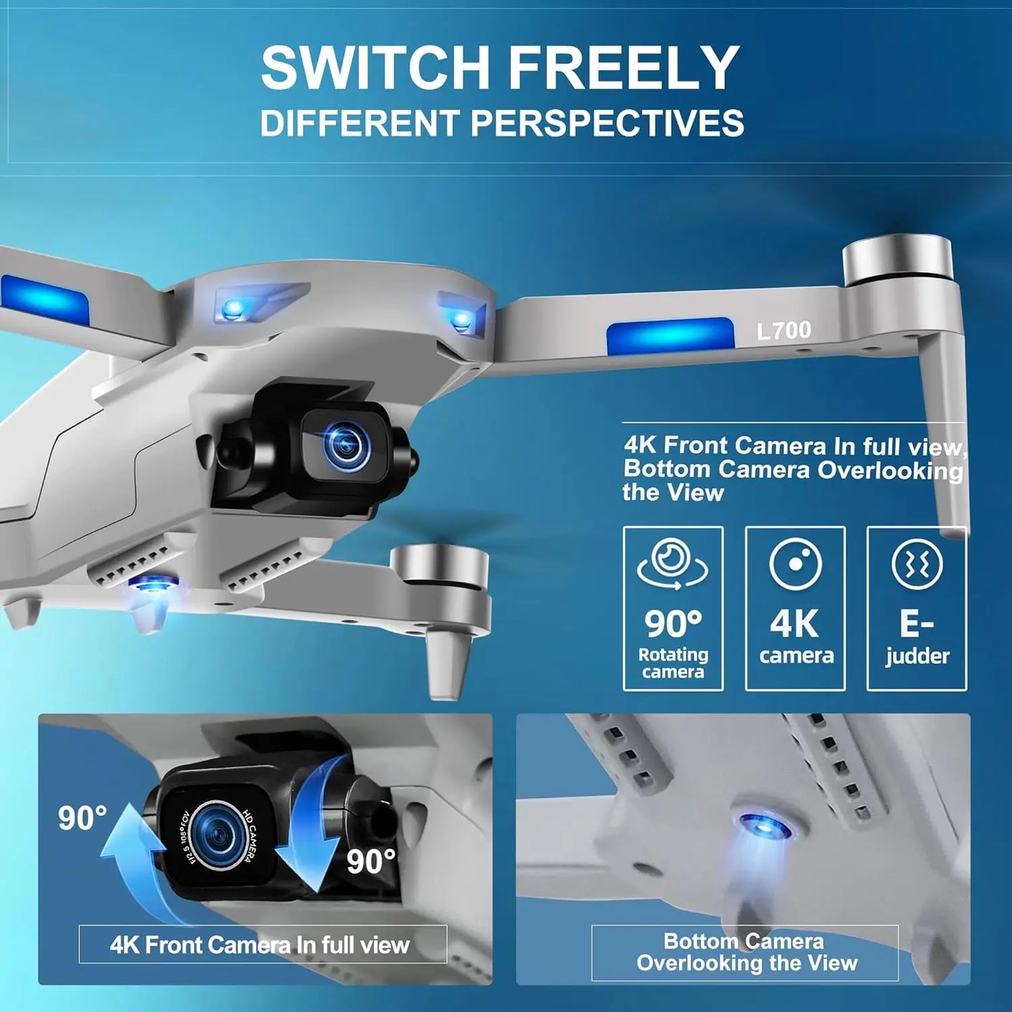 Drone with Camera 4K for Adults, GPS Quadcopter for Beginner