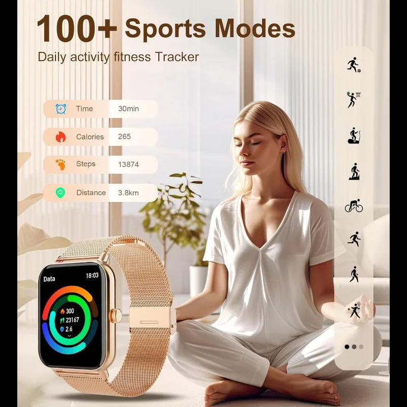 Smart Watch Fitness Tracker - , Music Player, Health & Fitness Monitor with Heart Rate,