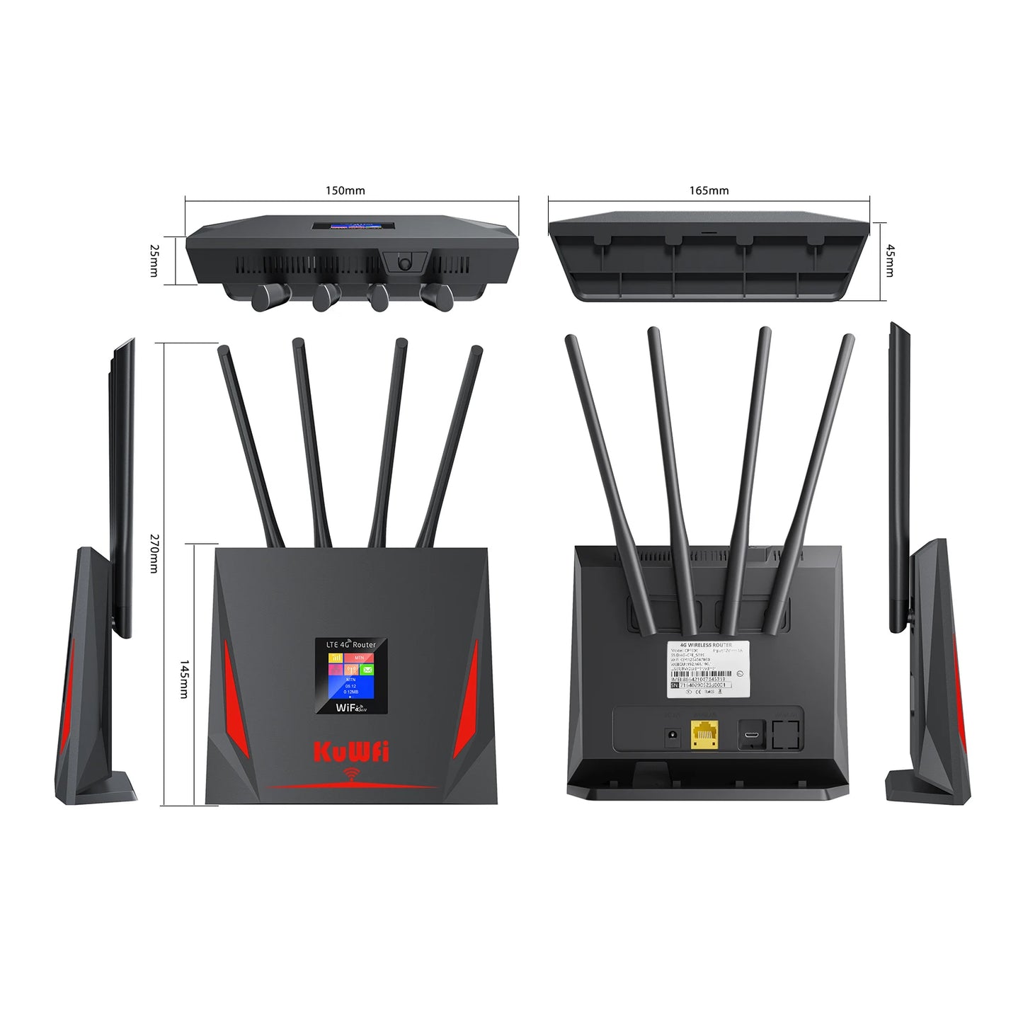 4G LTE Router CAT4 300Mbps Wifi Router 4G Modem with Free SIM Card