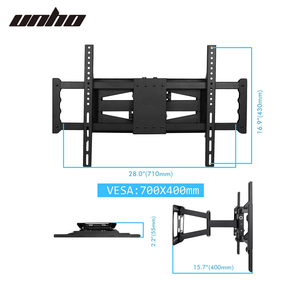 Full Motion TV Wall Bracket Tilt Swivel TV Mount for 30 - 85” LED