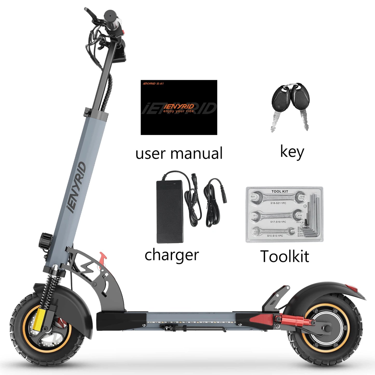 A1 Foldable Electric Scooter Peak 800W Motor 48V/12.5 AH E-Scooter Max Speed 45KM