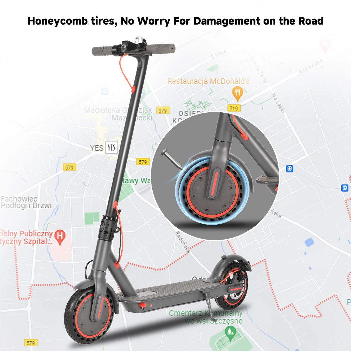 Electric Scooter Foldable Skateboard Hoverboard Kick Scooter 36v
