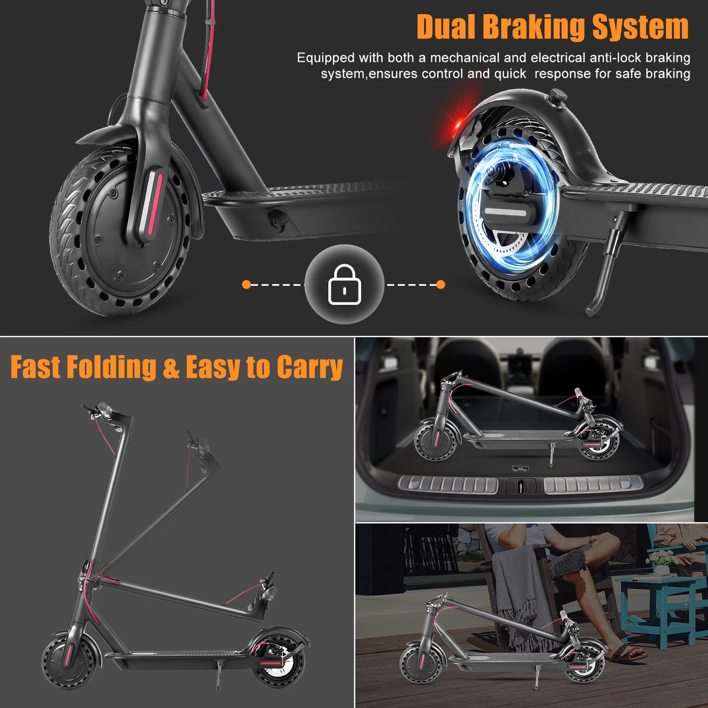 AiliFe A8 Mini Foldable Electric Scooter 350W Smart APP 8.5inch tire Folding E Scooter Long Range Commuting Electric Scooters