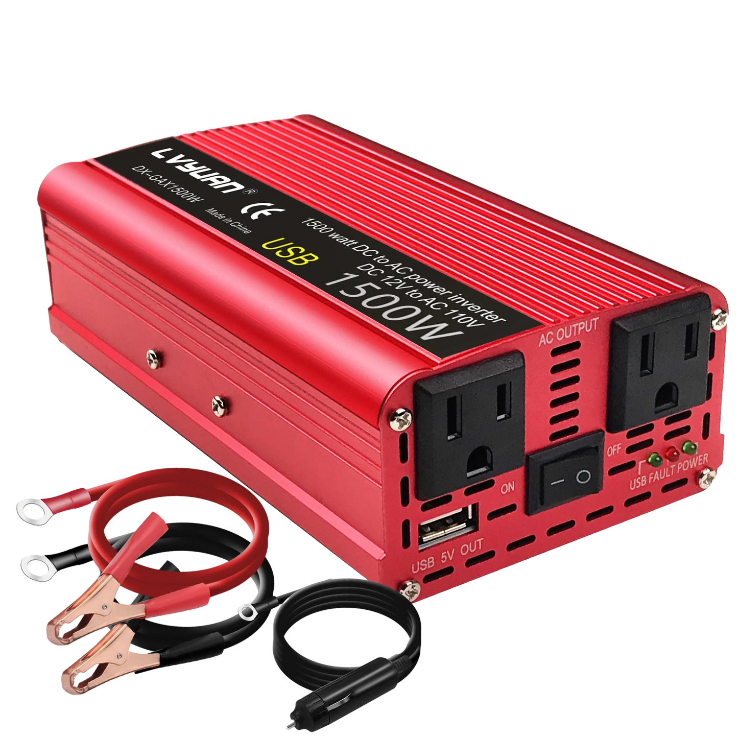 1500W/2000W/2600W Car Inverter DC12V AC110V Power Inversor