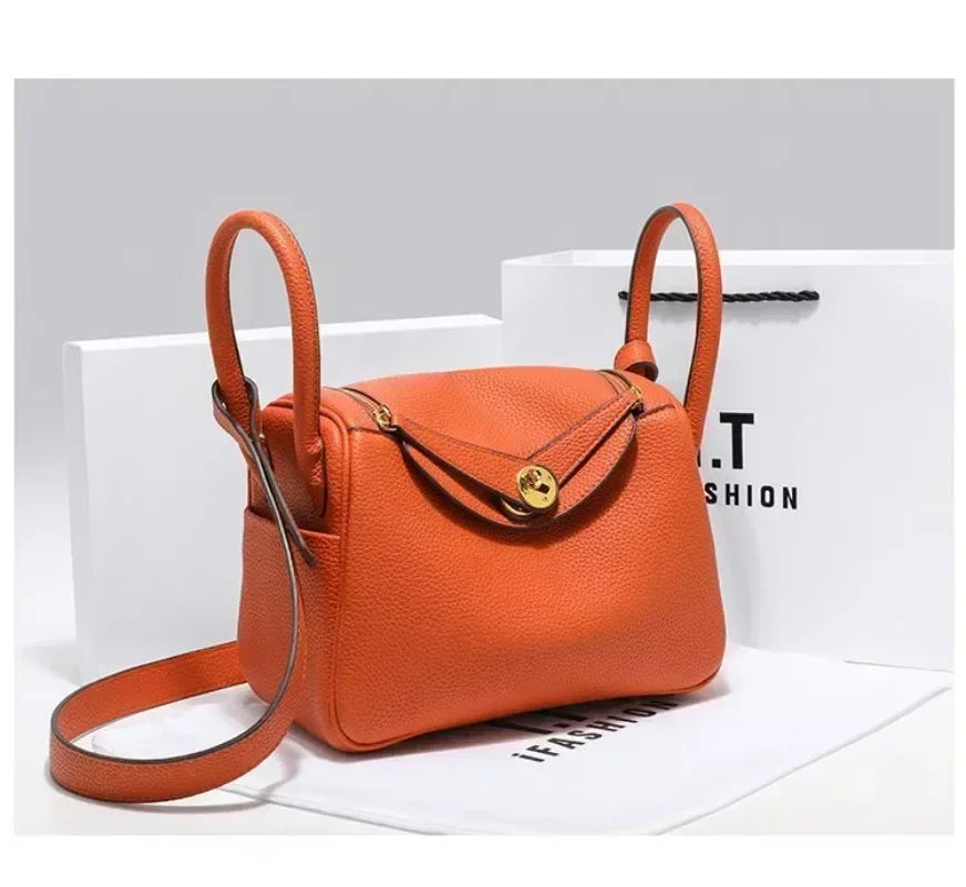 Genuine Leather Lady Lindi Bag Large Shoulder Bag for Women Cute Ladies