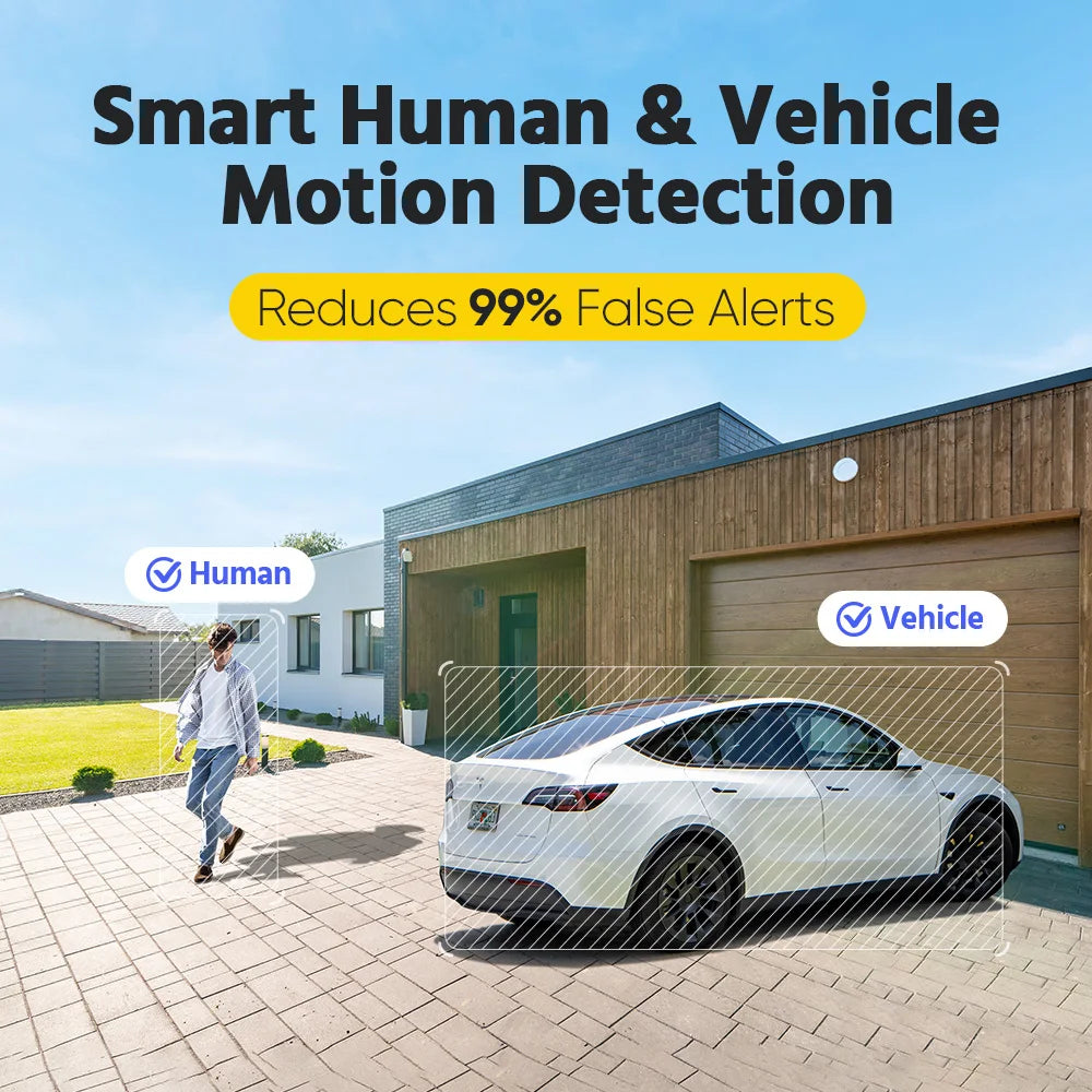 8MP 4K 6MP Camera Security Dual Lens Human Detect Two Way Audio 180° Wide View Angle