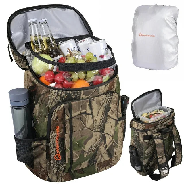 Backpack Cooler Insulated 35 Cans w/ Insulating Cover Upgraded Leakproof