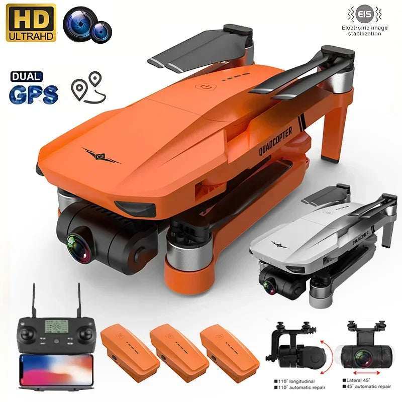 GPS Drone 4K Professional Dual HD Camera 2-Axis