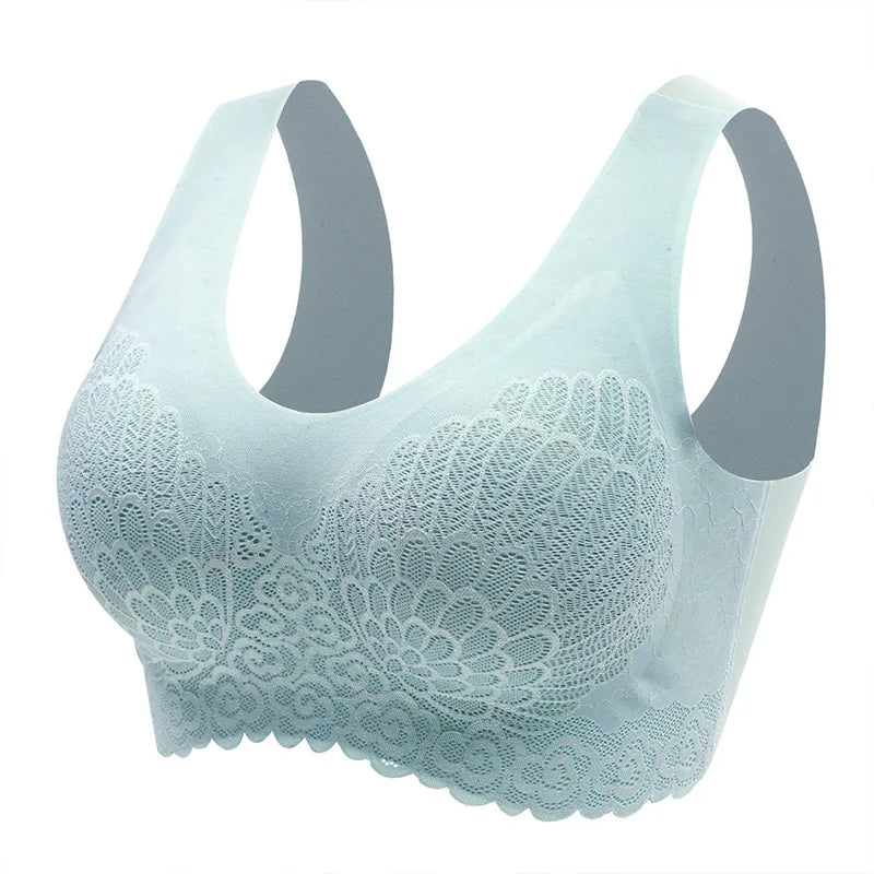 Secret Dig Women No Steel Ring Bar Push Up Lace Bustier Bra Thin Comfortable
