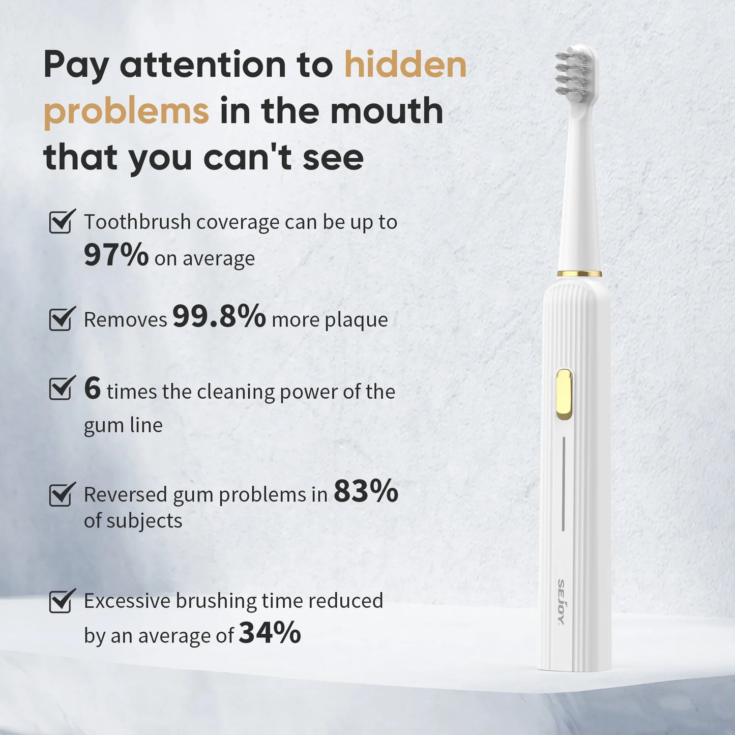 Electric Toothbrush with 12 Brush Heads, Sonic Electric Tooth brush