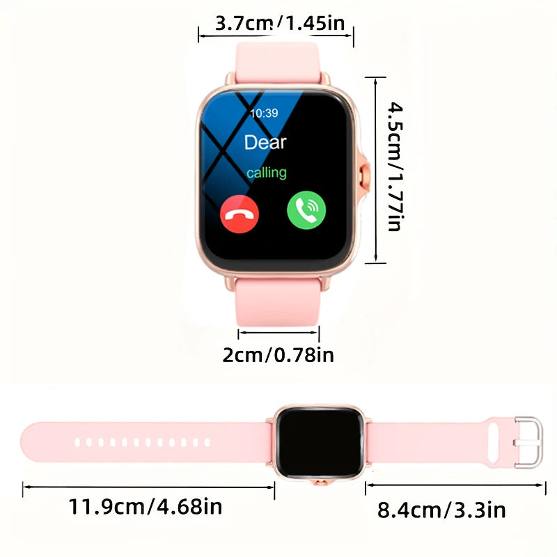 Smart watch with full touch screen, call, message reminder, music control