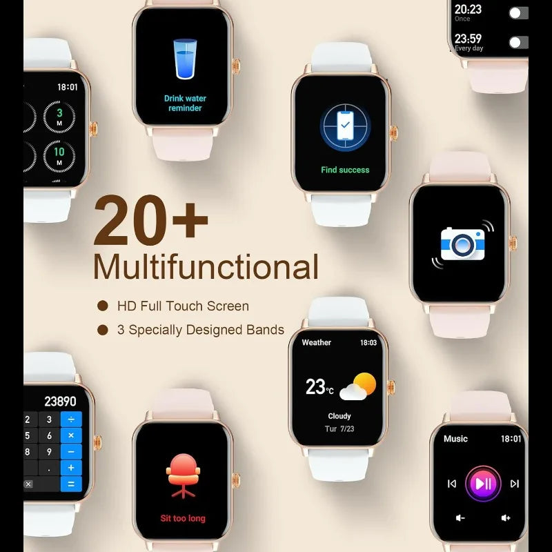 Smart Watch Fitness Tracker - , Music Player, Health & Fitness Monitor with Heart Rate,