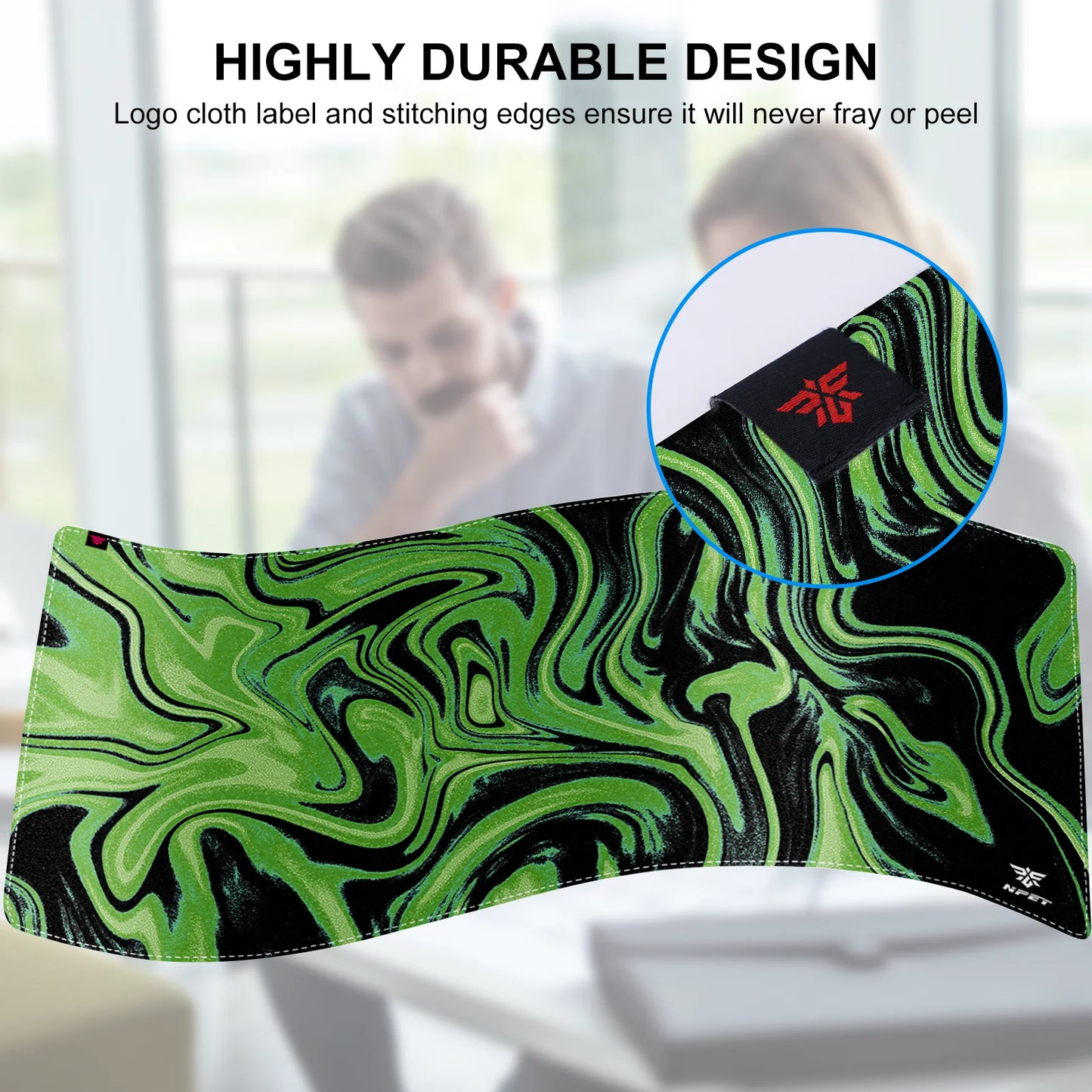 Extended Big Mouse Pad Large, With 3mm Non-Slip Base And Stitched Edge,