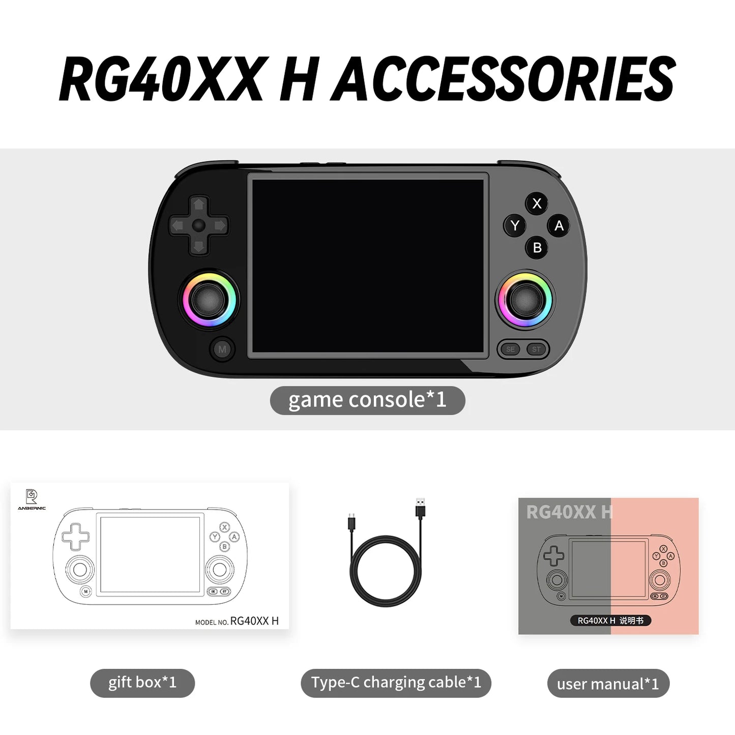 Retro Handheld Game Console 64-bit 5000 Video Games Supports WIFI Bluetooth