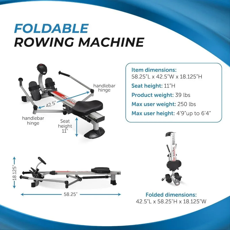 Stamina BodyTrac Glider Hydraulic Rowing Machine with Smart Workout