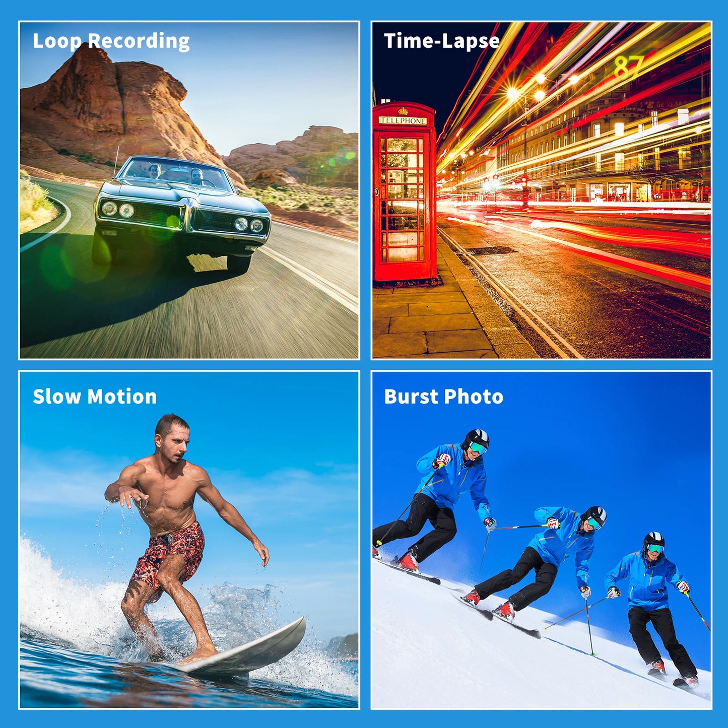 4K Action Camera Ultra HD WiFi 2.0-inch Screen 30M Waterproof