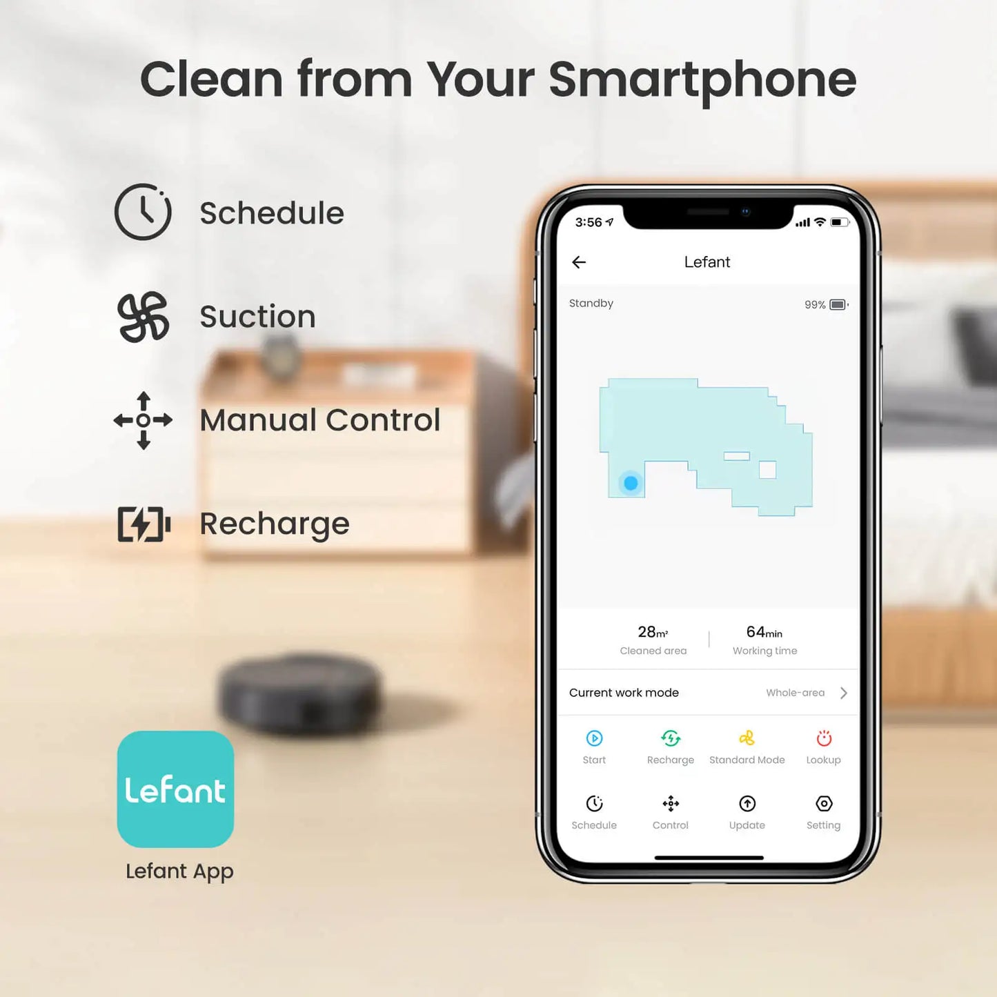 M210Pro Robot Vacuum Cleaner Suck and Sweep 2-in-1