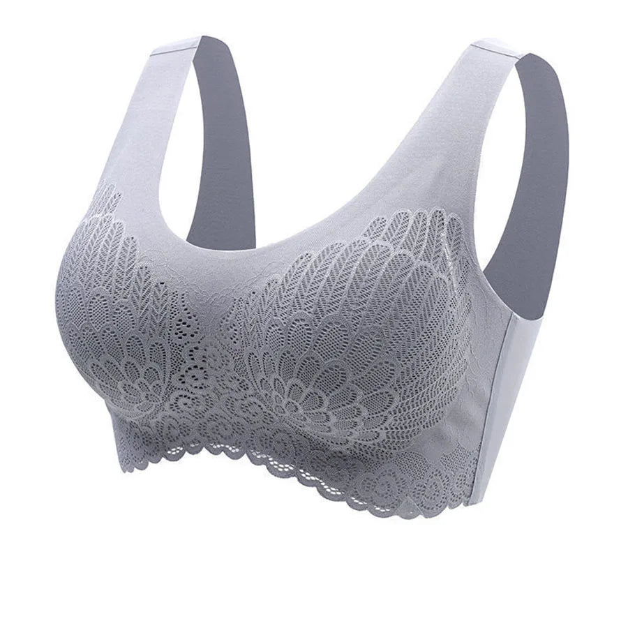Secret Dig Women No Steel Ring Bar Push Up Lace Bustier Bra Thin Comfortable