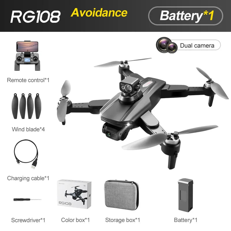 HD 1080P Brushless Motor Automatic Return GPS Drone 8K Dual Camera Foldable Quadcopter Mini 4k